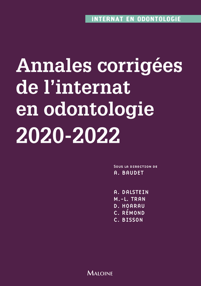 Annales Corrigées De L'Internat En Odontologie 2020-2022