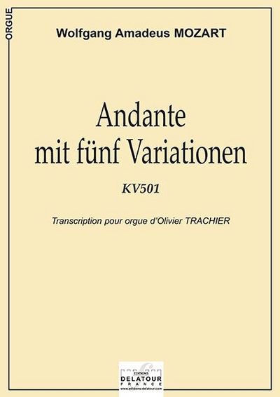 Andante Mit Funf Variationen Kv501 Pour Orgue