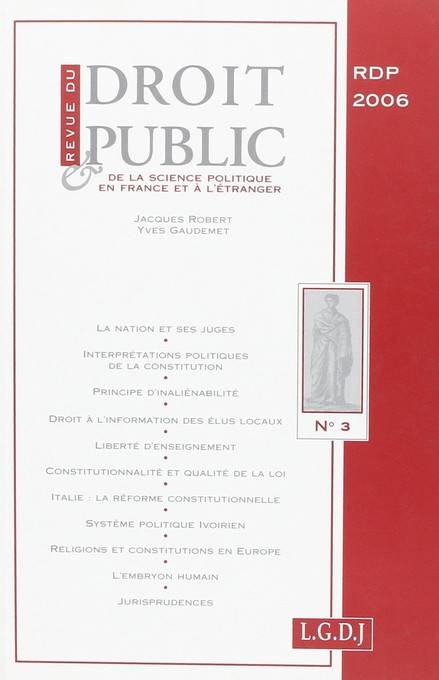 Revue Du Droit Public N 3 2006