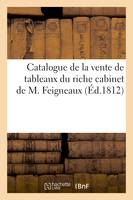 Catalogue de la vente de tableaux du riche cabinet de M. Feigneaux, vente 30 nov. 1812