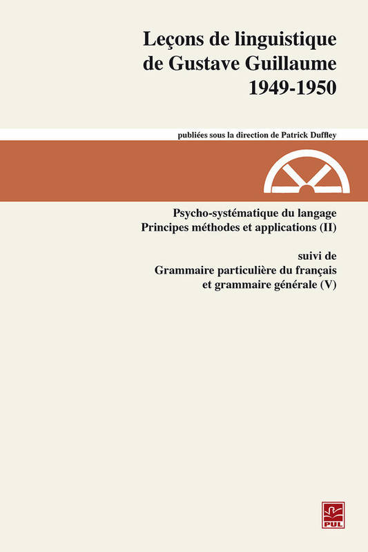 Lecons De Linguistique De Gustave Guillaume V 25