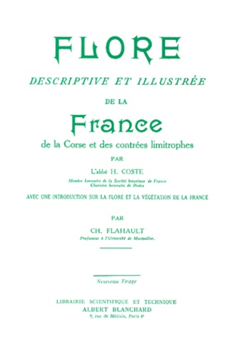 Flore descriptive et illustrée de la France, de la Corse  et des contrées limitrophes