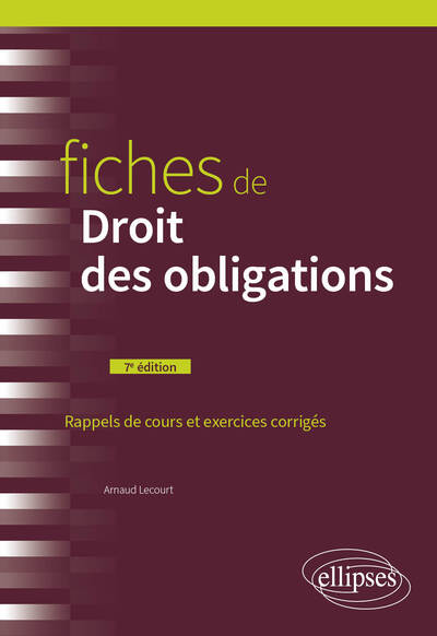 Fiches de Droit des obligations - Arnaud Lecourt