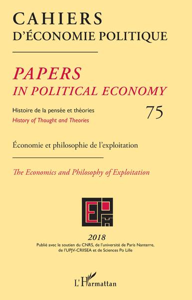 Cahiers d'économie politique N° 75/2018 Volume 75