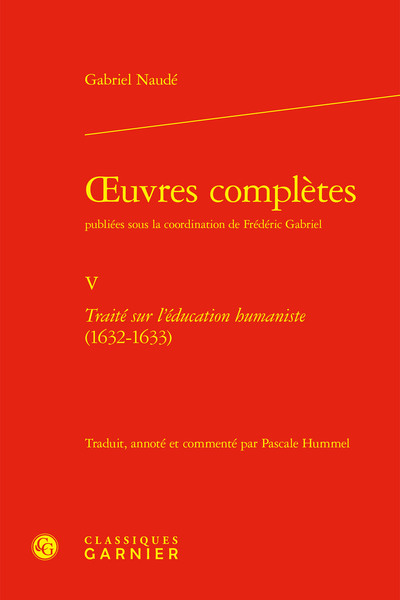 oeuvres complètes - Gabriel Naudé