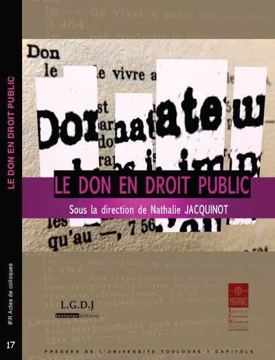 Le don en droit public - Nathalie Jacquinot