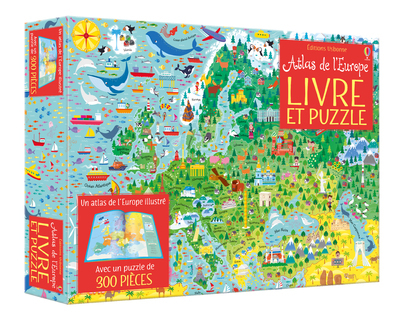 Coffret Atlas De L'Europe (Livre Et Puzzle)