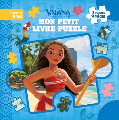 Vaiana - Mon Petit Livre Puzzle - 5 Puzzles 9 Pièces - Disney Princesses