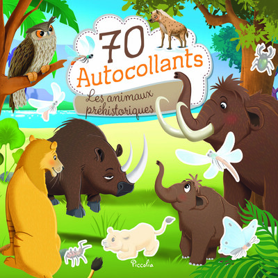 70 autocollants - Les animaux préhistoriques