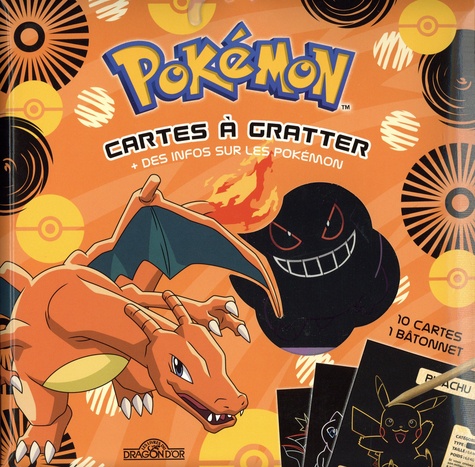 Pokémon - Cartes à gratter + des infos sur les Pokémon (Dracaufeu)