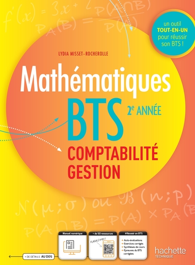 Maths BTS comptabilité et gestion 2e année - Livre de l'élève - Ed. 2024