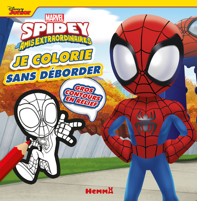 Marvel Spidey et ses amis extraordinaires - Je colorie sans déborder - Gros contours en relief