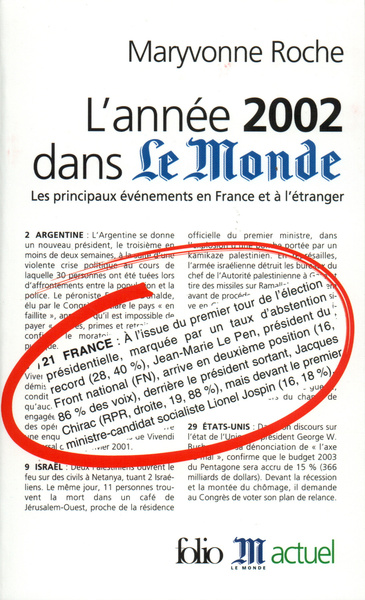 L'Année 2002 dans «Le Monde»