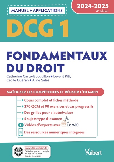 DCG 1 - Fondamentaux du droit : Manuel et Applications 2024-2025