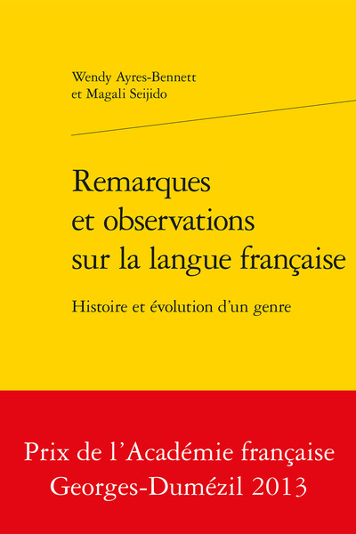 Remarques et observations sur la langue française