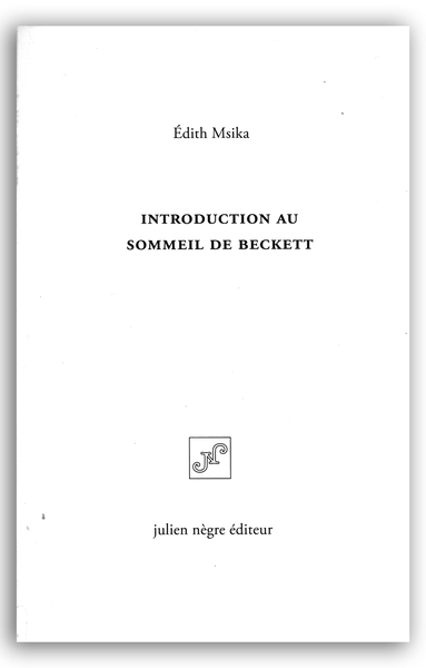 Introduction Au Sommeil De Beckett