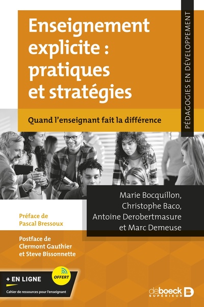 Enseignement explicite : pratiques et stratégies - Marie Bocquillon, Christophe Baco, Antoine Derobertmasure, Marc Demeuse