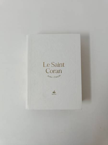 Saint Coran - Bilingue (arabe,franCais) - Poche (10x14) - blanc - dorure