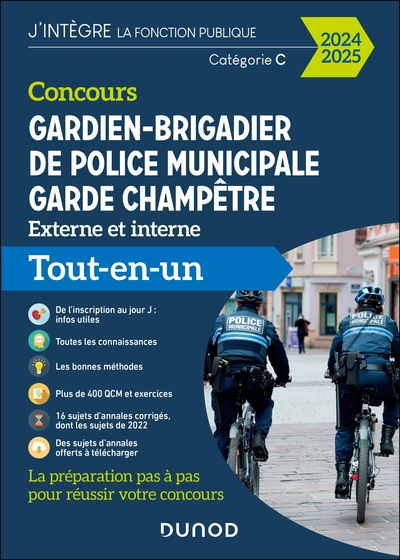 Concours Gardien-brigadier de police municipale - Garde champêtre - 2024-2025