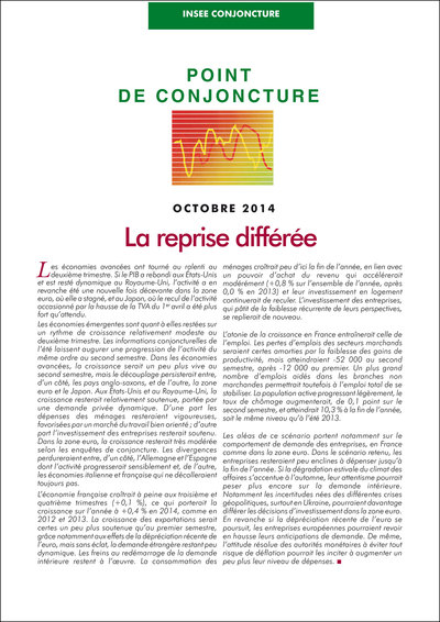 Point de conjoncture (Octobre 2014) - Insee