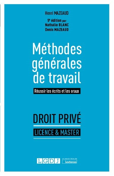 Méthodes générales de travail - Nathalie Blanc