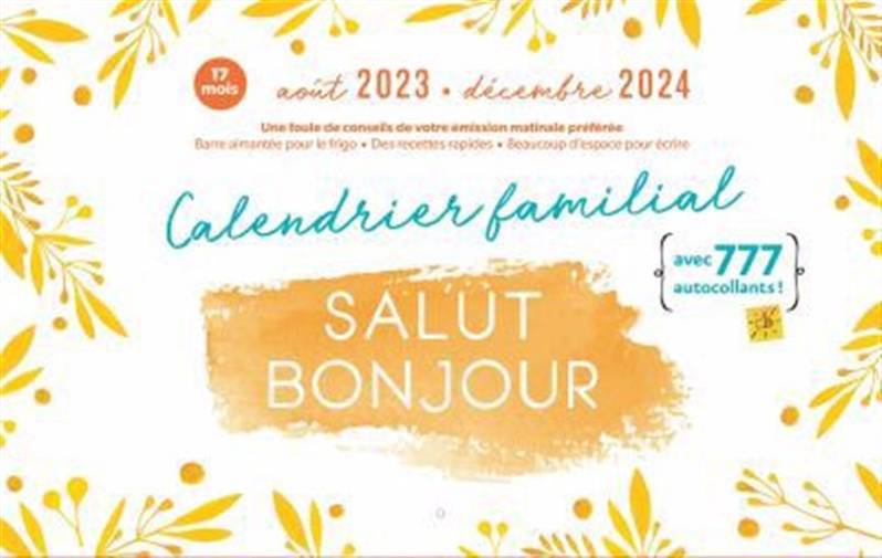 Calendrier Familial 2023-2024 Salut Bonjour