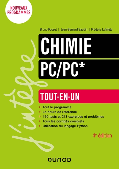 Chimie Tout-En-Un Pc/Pc* - 4e Éd.