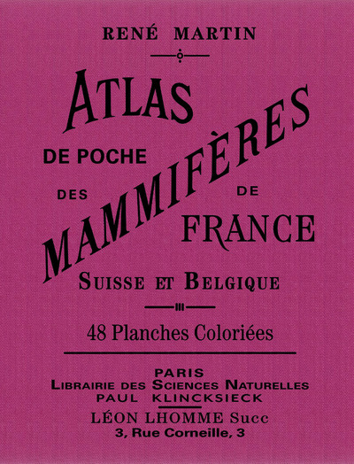 Atlas de poche des mammifères de France, Suisse et Belgique