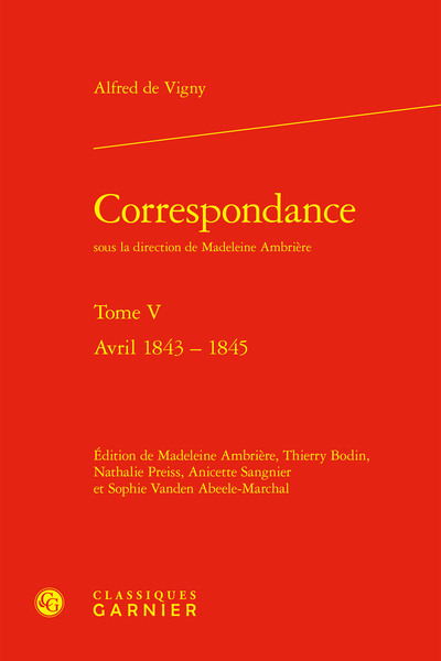 Correspondance - Volume 1843