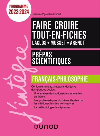 Faire croire Thème Français-philosophie -Tout-en-fiches - Prépas scientifiques - Programme 2023-2024