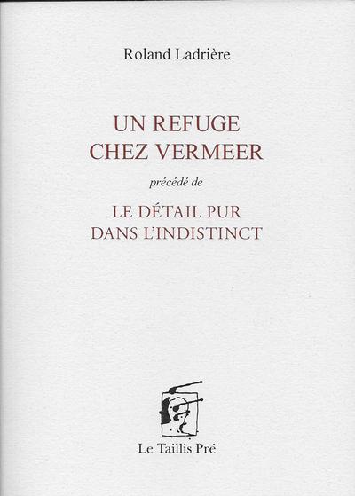 Un refuge chez Vermeer; précédé de Le détail pur dans l'indistinct