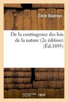 De la contingence des lois de la nature (2e édition)