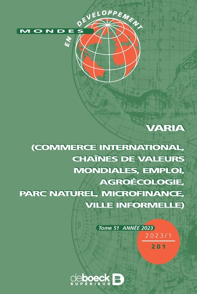 Mondes en développement n° 201 - VARIA