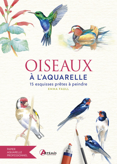 Oiseaux à l'aquarelle - 15 esquisses prêtes à peindre