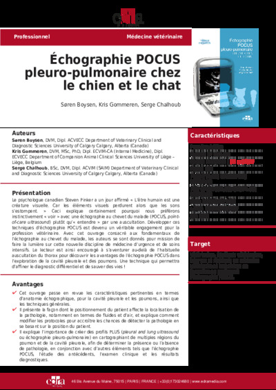 échographie pocus pleuro-pulmonaire chez le chien et le chat