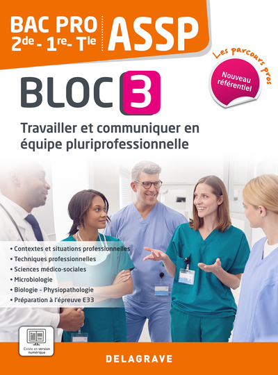 Les Parcours Pros - Assp - Bloc 3 - 2de, 1re, Tle Bac Pro Assp (2023) - Pochette Élève