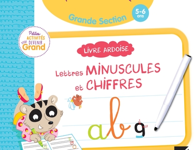 Livre ardoise - Lettres minuscules et chiffres GS