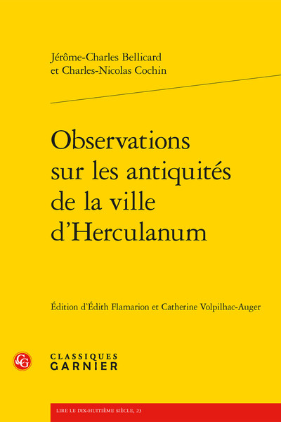 Observations sur les antiquités de la ville d'Herculanum