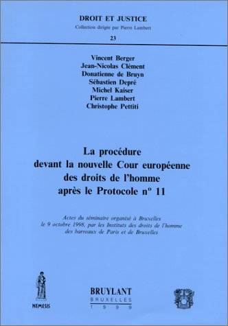 La Procédure Devant La Nouvelle Cour Européenne Des Droits De L'Homme Après Le P