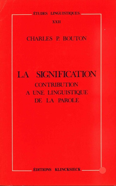 La Signification - Charles Bouton