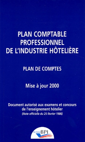 Plan Comptable Professionnel De L'Industrie Hoteli