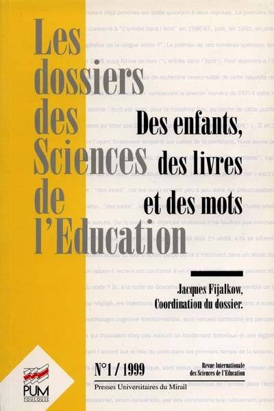 Des enfants des livres et des mots dossiers des sciences de l'éducation 1