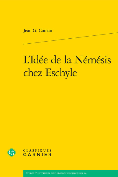 L'Idée de la Némésis chez Eschyle