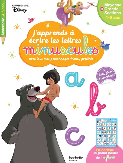 Disney - Les Grands Classiques - J'Apprends À Écrire Les Minuscules Ms-Gs (4-6 Ans)