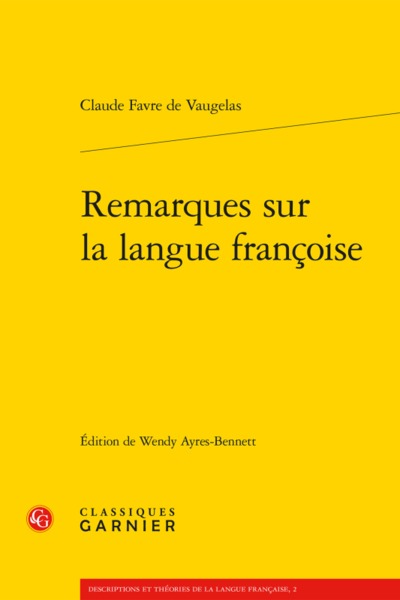 Remarques sur la langue françoise