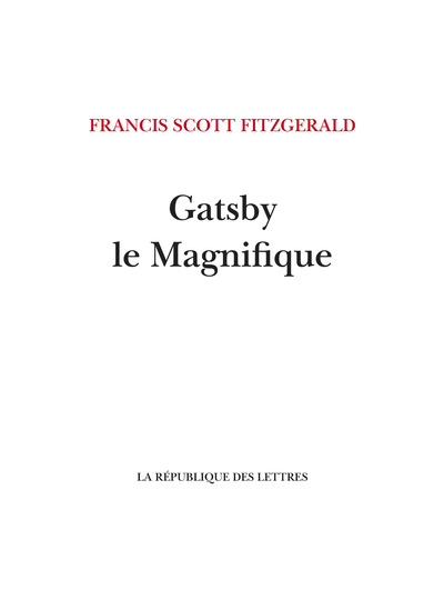 Gatsby le Magnifique