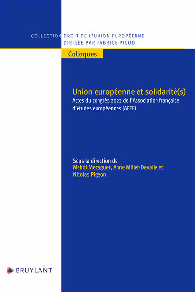 Union Européenne Et Solidarité(S) - Actes Du Congrès 2022 De L'Association Française D'Études Europé