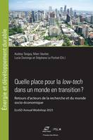 Quelle place pour la low-tech dans un monde en transition ?