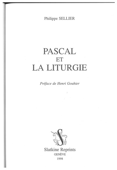 Pascal et la liturgie