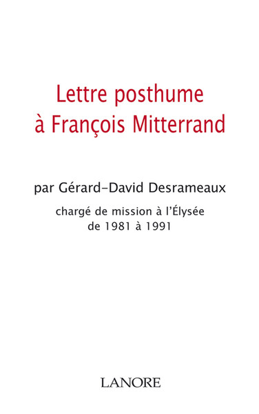 Lettre posthume à François Mittérand